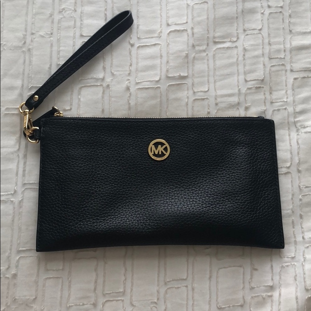Michael Kors black wristlet